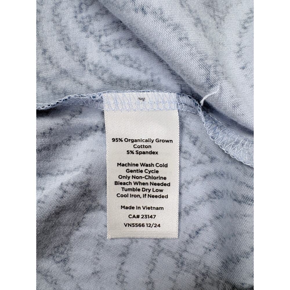 Haven Well Within Organic Cotton Blue White Abstract Print Swing Dress Coastal - Picture 11 of 14